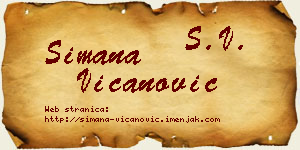 Simana Vicanović vizit kartica